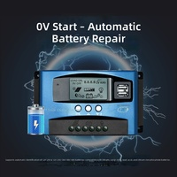 Contrôleur de charge solaire MPPT 10A-100A 12V 24V automatique pour batteries au plomb, lithium, LiFePO4, régulateur solaire WIFI avec double sortie USB