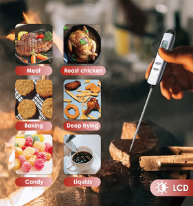 Thermomètre alimentaire numérique intelligent en métal avec écran LCD et alimentation par piles pour barbecue, grillades, cuisine domestique, viande, utilisation en cuisine - Product Image 4