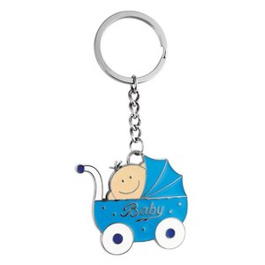 Porte-clés en peluche bleu ciel, produit unique sans boîte - Product Image 1