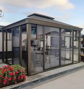 <span class=keywords><strong>Véranda</strong></span> triangulaire moderne sur mesure <span class=keywords><strong>pour</strong></span> extérieur, avec toit incliné, serre en verre trempé, fenêtre de toit, solarium <span class=keywords><strong>pour</strong></span> hôtel - Product Image 4