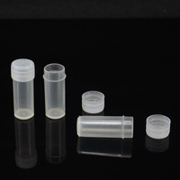 Tubes à essai en plastique pour le stockage de capsules de poudre liquide, mini conteneurs d'emballage transparents de 5g