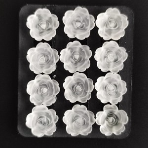 Cuarzo esmerilado hecho a mano flor Rosa F8 10mm - Product Image 3