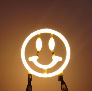 Lampe LED SMILE FACE, ampoules COB, blanc chaud, clignotant, DC 3V, lumière scintillante, filament LED, décoration pour bricolage, éclairage de fête, artisanat - Product Image 5