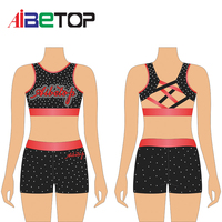 Personnalisé Sport Cheer Jeune Fille Crop Top et Shorts Ensembles de Haute Qualité Bas quantité minimale de commande Nouvelle Marque Pratique Porter