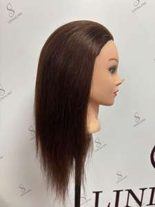رأس مانيكان للشعر الاحترافي طويل بني مختلط رأس مانيكين للتدرب على الشعر مثالي لطلاب تصفيف الشعر وتدريب الصالونات - Product Image 2