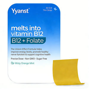 Suplemento herbario orgánico OEM/ODM para apoyar la salud cognitiva, tiras orales de vitamina B12 para adultos, para el control de la energía, de rápida disolución. - Product Image 1