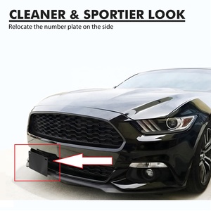ขายึดป้ายทะเบียนรถยนต์แบบเคลือบผงเหล็ก Bevinsee สำหรับ <span class=keywords><strong>Ford</strong></span> <span class=keywords><strong>Mustang</strong></span> ปี 2015-2022 <span class=keywords><strong>2023</strong></span> - Product Image 6