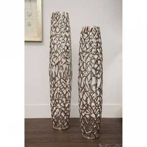 Florero de aluminio de piso de venta caliente en diseño de malla para el hogar y hoteles Decoración Florero de piso y Mesa - Product Image 3