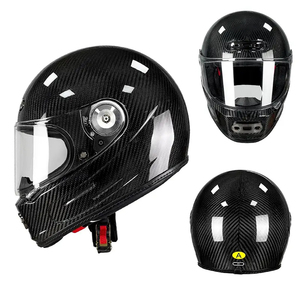 Tùy Chỉnh Chất Lượng Cao Đầy Đủ Mặt Xe Máy Cưỡi Mũ Bảo Hiểm Sợi Carbon Đầu Bảo Vệ Xe Máy Mũ Bảo Hiểm - Product Image 3