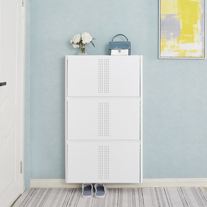 <span class=keywords><strong>Meuble</strong></span> de maison de haute qualité Armoire à chaussures en acier avec 3 tiroirs et 3 portes - Product Image 3