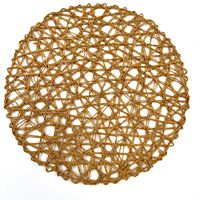 Napperon rond en raphia en papier décoratif tissé à la main Style classique Offre Spéciale bon prix pour les célébrations de la récolte