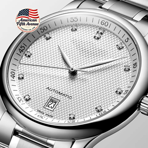 Montre de plongée sportive de luxe en acier inoxydable avec mouvement mécanique, réserve de marche, cadran à aiguilles, haute qualité, lumière nocturne - Product Image 4