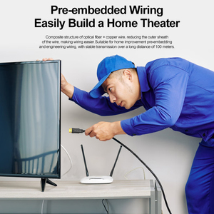 Câble <span class=keywords><strong>HDMI</strong></span> 2.0 en <span class=keywords><strong>fibre</strong></span> <span class=keywords><strong>optique</strong></span> de qualité professionnelle 4K/60Hz 18 Gbit/s, longue portée 1M-90M pour projecteur, salle de conférence, installation murale - Product Image 5