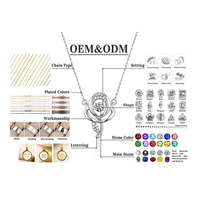 Kalung Liontin Moissanite 2 Karat Perak S925 dengan Rantai Klavikula, Tersedia dalam Stok Banyak