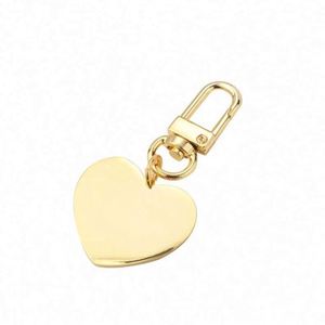 Sublimation Blanks Keychain Personalize <b>Custom</b> DIY Sublimation Photo Heart Charm Keyring Gold Sublimation Blanks Metal Key Chain - Product Image 5