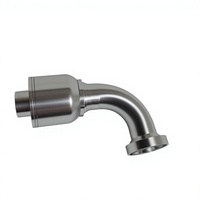 97391 Flange SAE 3000PSI 90 °   Adaptateur hydraulique coudé pour excavatrice Parker