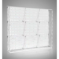 Stand d'exposition portable à 10 niveaux avec éclairage LED rétroéclairé, cadre en aluminium facile à assembler, pour salon professionnel