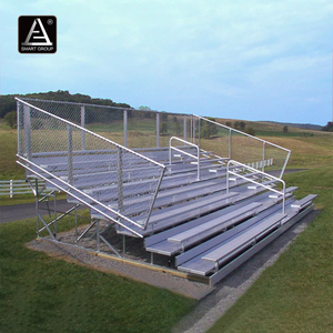 Gradins extérieurs surélevés en aluminium avec planches, tribunes sportives, bancs de gradins, gradins de stade en aluminium avec garde-corps - Product Image 5