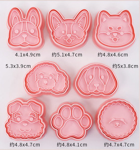 8 pièces en plastique <span class=keywords><strong>chien</strong></span> <span class=keywords><strong>emporte</strong></span>-pièces et tampons à piston ensemble 3D gaufrage <span class=keywords><strong>Biscuit</strong></span> moule presse <span class=keywords><strong>pour</strong></span> la cuisson Fondant <span class=keywords><strong>chien</strong></span> biscuits - Product Image 5