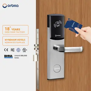 Orbita most popular outdoor exterior waterproof electronic hotel key door locks system with smart access cards for hotel