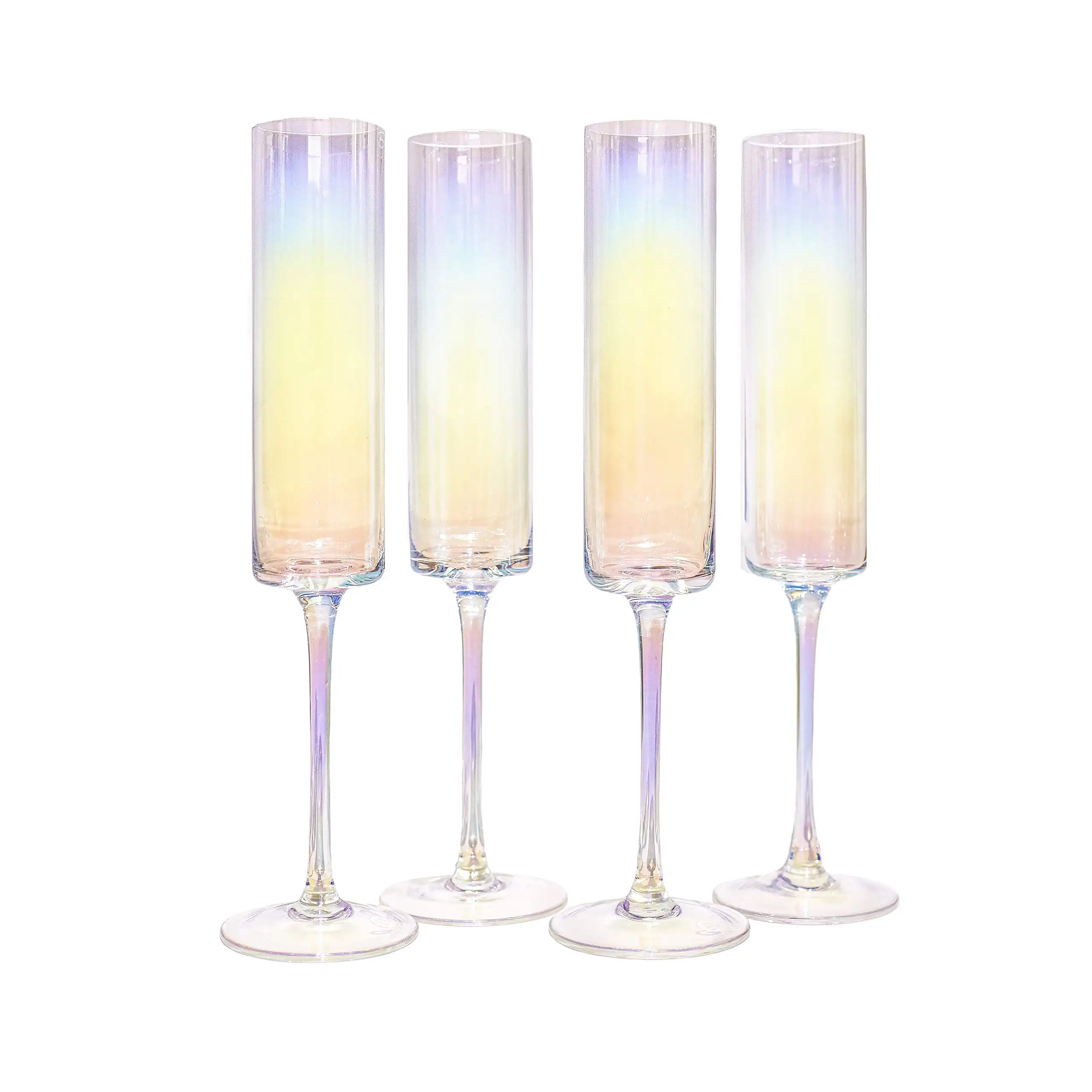 Promotional Price Stem Champagne Flutes Pearly Iridescent Tinge Champagne Glasses Crystal Cup Champagne Flute Wine Glass