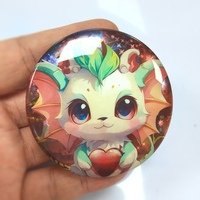 Badges à bouton de haute qualité en gros, personnalisés, ronds, en métal, avec attaches de sécurité, images d'anime complètes, style antique/moderne