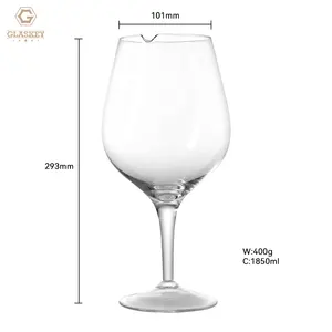 62.5 Oz énorme verre à vin Soda Lime verre Style moderne longue tige verres à vin pour Bachelorette, anniversaires et collège