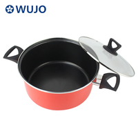 Ensemble de casseroles en émail en fonte Ensemble de casseroles en émail 3 pièces avec couvercle en verre