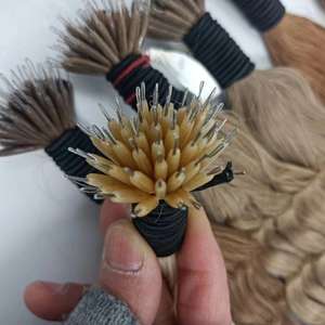 Nano Extensions de Cheveux Invisible Nano perles Remy Cheveux Humains Pré-Collé Naturel Nano Anneau Extensions de Cheveux - Product Image 3