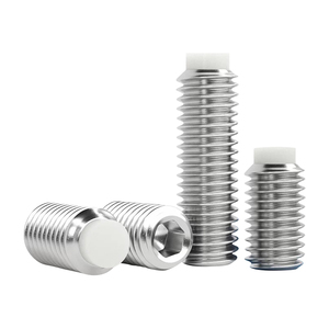 Tornillo de fijación hexagonal de acero inoxidable 304 con punta plana antiarañazos de POM, sistema métrico, precio mayorista del fabricante - Product Image 1