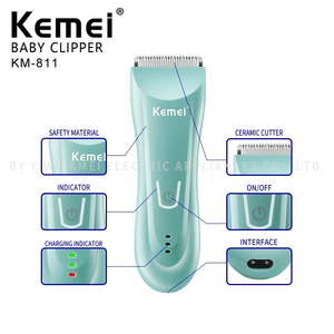 Tondeuse à cheveux électrique silencieuse pour enfants <span class=keywords><strong>Kemei</strong></span> KM-811, lame de coupe de cheveux pour enfants, rechargeable, entièrement lavable, tondeuse pour bébé - Product Image 3