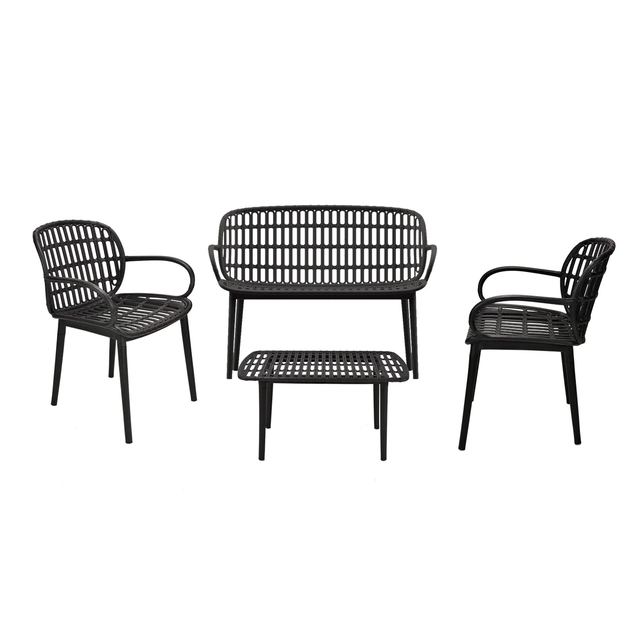 Ensemble table et chaises de jardin écologique de qualité supérieure, résistant aux intempéries, pour tables d'extérieur HORECA, meubles de chaise de salle à manger