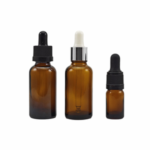 ขวดน้ำมันหอมระเหยสีเหลืองอำพันขนาด30มล. และ10มล. พร้อมปิเปตขวดหยดแก้ว1ออนซ์สำหรับใช้ในการจัดการพื้นผิว - Product Image 1