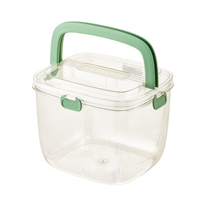Seau à glace rectangulaire Xiaohongshu en plastique pour pique-nique en extérieur, conteneur de stockage de boissons portable avec poignée - Product Image 1