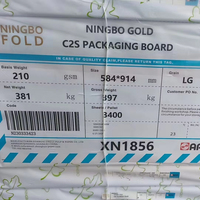 Carton ivoire Ningbo Fold FBB/c1s 210gsm/230gsm/250gsm 584x914mm Fabriqué en Chine