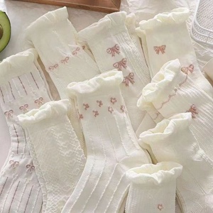 Fashion White Lace Mid-tube <b>Socks</b> – Spring Autumn Thin Cute Female Stockings Women Ankle <b>Socks</b> Custom Knit <b>Socks</b> - Product Image 6