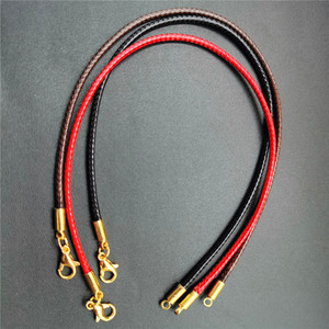 Red Waxed <b>String</b> <b>Bracelet</b> 2Mm 18Cm 3Mm 18Cm Geometric Design Unisex Gift Jewelry - Product Image 3