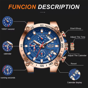 LIGE New Sport Quartz Watches for Men Fashion Waterproof Chronograph Wristwatch <span class=keywords><strong>Blue</strong></span> Silicone Strap Calendar Luminous Man Watch - Product Image 5
