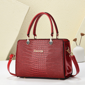 Sacs à bandoulière pour femme à motif crocodile 2026 Nouveaux sacs à main élégants en cuir PU avec <span class=keywords><strong>fermeture</strong></span> <span class=keywords><strong>éclair</strong></span>, grande capacité, forme carrée - Product Image 1