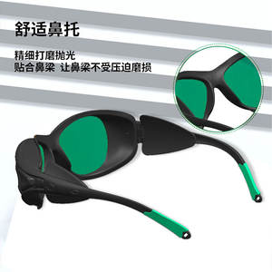 Lunettes de protection Shenzhen, monture noire, lentille de 2 mm, transmission lumineuse de 40 %, pour la protection contre les rayonnements lumineux, avec monture réglable - Product Image 1
