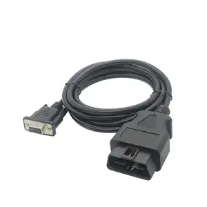 Kabel alat pemindai diagnostik kabel obd 16 Pin pria ke Db9Pin wanita obd 2 ke db 9 kabel obd adaptor