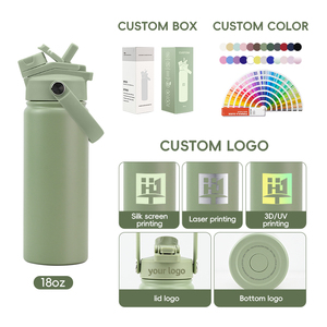 Custom Double Wall Vacuum <strong>Tumbler</strong> Stainless Steel School Boys Girls 12oz 18oz Cup Toddler <strong>Kids</strong> Insulated Water Bottle with Straw - Product Image 5