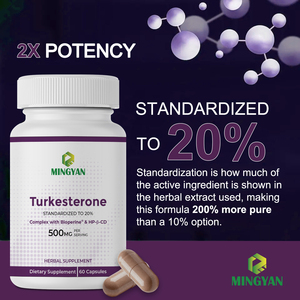Turkesterona 500mg (20% Estandarizada) en Cápsulas para Hombres Adultos, Apoyo para el Crecimiento Muscular y la Energía, Recuperación Post-Entrenamiento, Libre de Crueldad Animal y OMG - Product Image 4