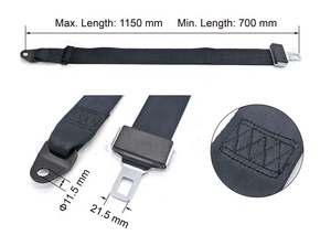 Cintura di Sicurezza a 2 Punti Stile Sportivo, Semplice Cintura di Sicurezza a 2 Punti <span class=keywords><strong>per</strong></span> Sedile Passeggeri Autobus, Realizzata in Poliestere, <span class=keywords><strong>Cinture</strong></span> di Sicurezza <span class=keywords><strong>per</strong></span> Auto - Product Image 2