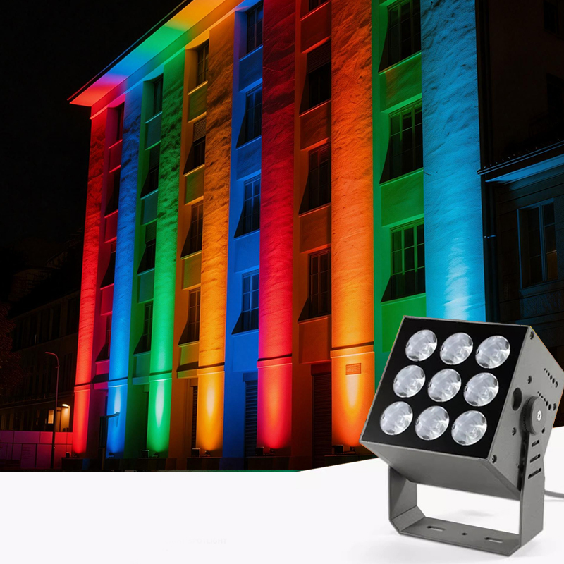 Building Light Projector Long Throw Narrow Beam Led Tir Lens Spotlight Multicolor Exterieur Distance Floodlight