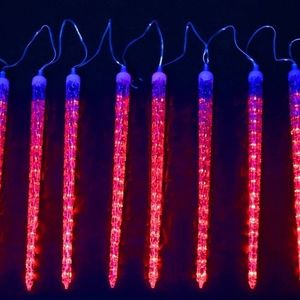 أضواء عيد الميلاد الشمسية في الهواء الطلق IP67 أنابيب النيزك المقاومة للماء سقوط بينتوس ديكورات ضوء عيد الميلاد فريدة من نوعها - Product Image 4