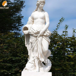 <span class=keywords><strong>Statue</strong></span> grecque en <span class=keywords><strong>marbre</strong></span> blanc ornement personnalisé <span class=keywords><strong>femme</strong></span> avec décor de voile - Product Image 6