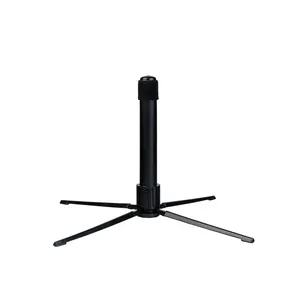 Portable Foldable Flute Tripod Holder Stand with 4 Metal Legs Detachable Woodwind Instrument Accessories
