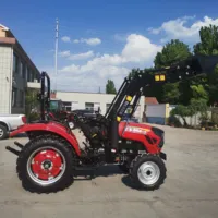 Traktor Penggerak Roda Kompak 50hp 4wd, Traktor Pertanian dengan Loader Ujung Depan