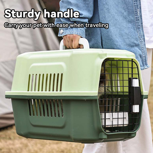 Small Pet Airlines Approved <b>Plastic</b> Carrier Solid Style Small Animal Outdoor <b>Suitcase</b> Wholesale Color Dog Costume - Product Image 5